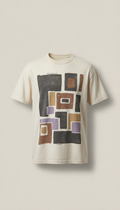 Oat-Toned Cotton Screen Print Tee