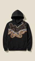 Charcoal Hoodie with Layered Embroidery